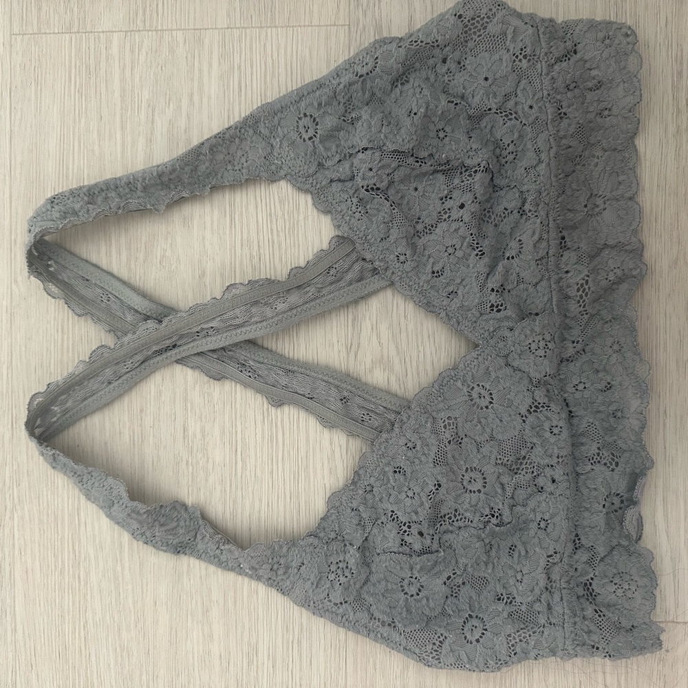 Gray Lace Bralette